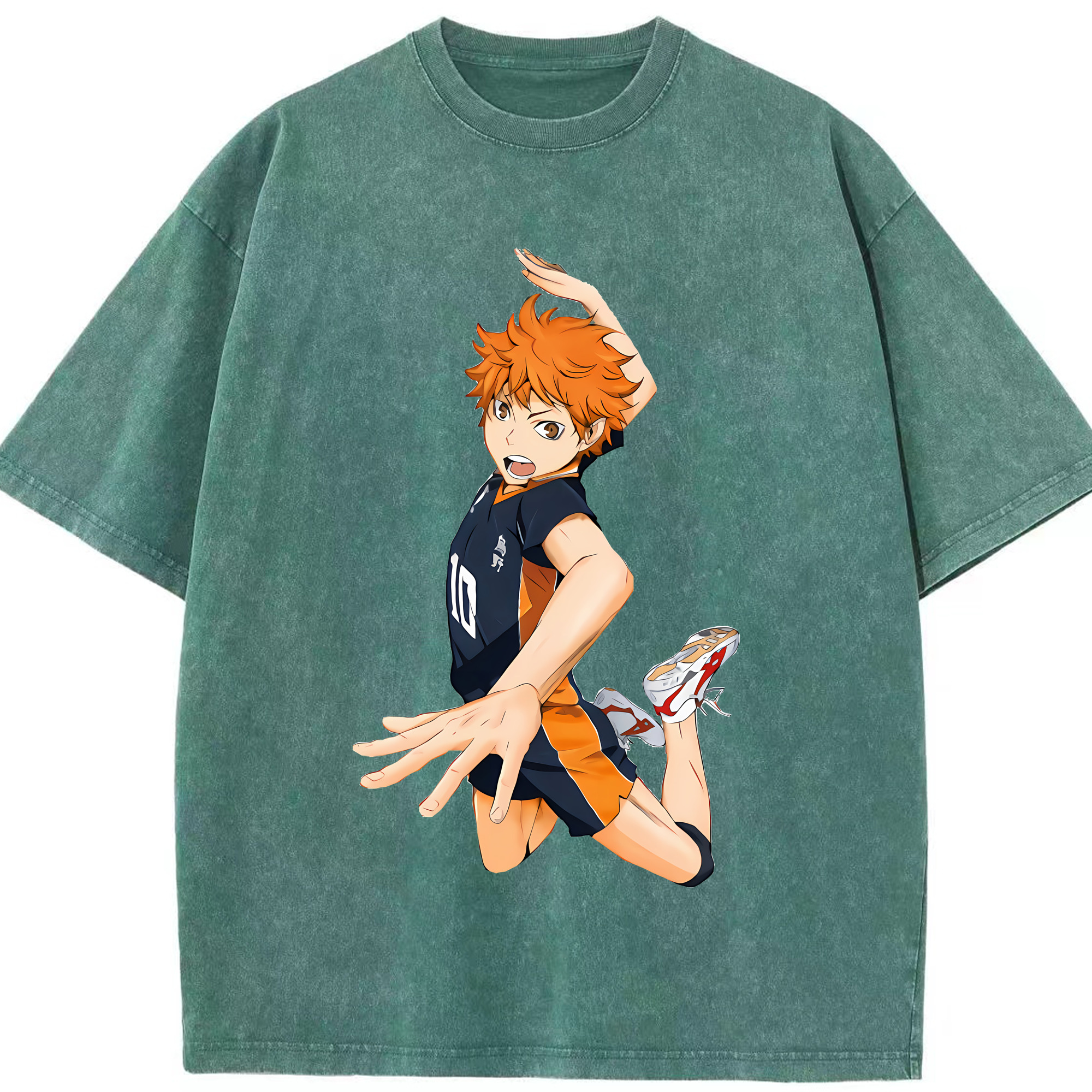 （画像用） ハイキュー!! Haikyu!! 綿100% ヴィンテージ風 半袖Tシャツ（フロントプリント）